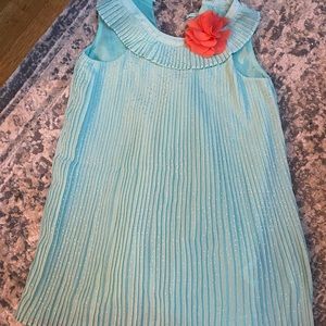 Girls size 5 Bitty Baby by American Girl pleated aqua dress